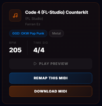 DrumRemap Free MIDI Card