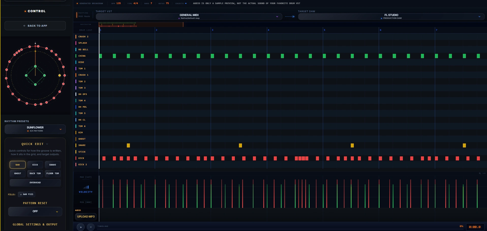 Advanced Drum Pattern Generator